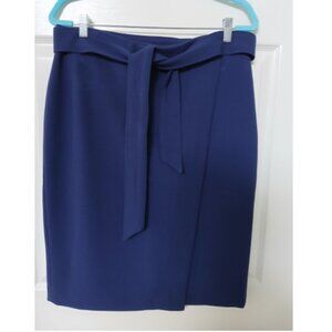 Blue Pencil Skirt with Belt - size 12